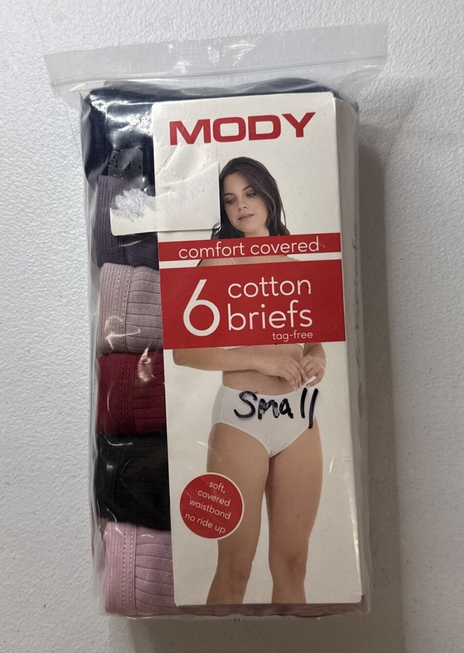 Mody Underwear Women’s 6 Pack Cotton Briefs Multi Color Size S